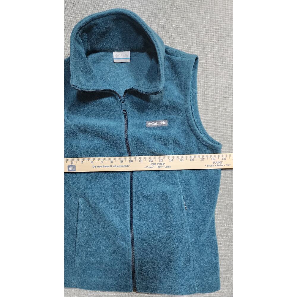Columbia Womens Fleece Vest Teal Zip Front Size M - Picture 6 of 12